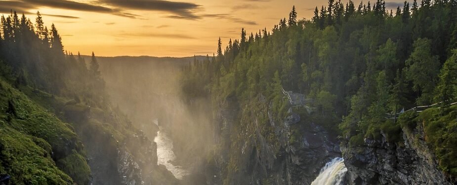 waterfall, sweden, water, nature, landscape, flow, forest, bach, fjäll, trees, rapids, bridge, deciduous forest, green, watercourse, rush, waters, idyll, water falls, waterfall, waterfall, waterfall, waterfall, waterfall, sweden, sweden, sweden, nature, forest